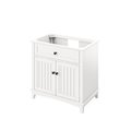 Jeffrey Alexander 36" White Savino Vanity, Black Granite Vanity Top, undermount rectangle bowl VKITSAV36WHBGR